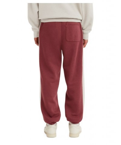 Men's Relaxed Fit Varsity Joggers Red $12.11 Pants