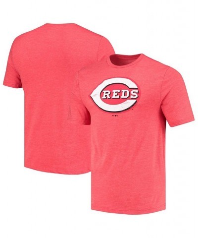 Men's Red Cincinnati Reds Weathered Official Logo Tri-Blend T-shirt $26.54 T-Shirts