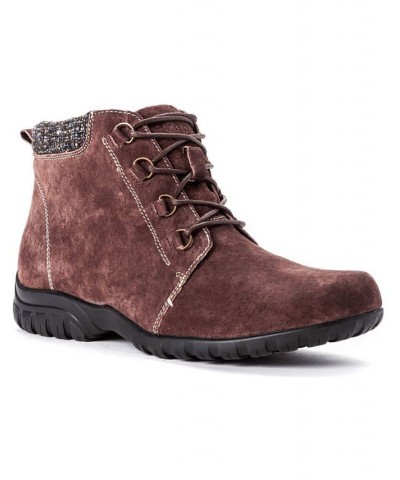 Women's Delaney Ankle Booties Brown $41.78 Shoes