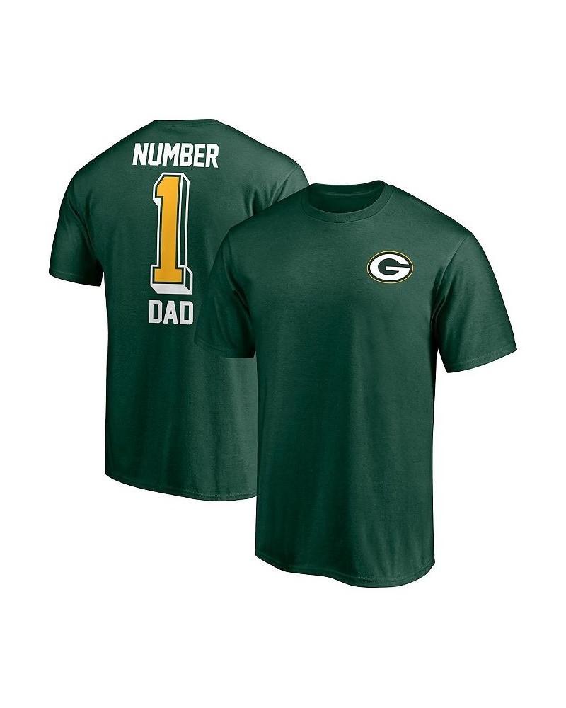 Men's Branded Green Green Bay Packers 1 Dad T-shirt $24.35 T-Shirts