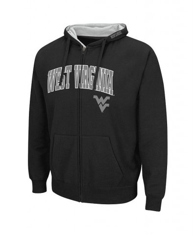 Men's Black West Virginia Mountaineers Arch and Logo 3.0 Full-Zip Hoodie $24.00 Sweatshirt