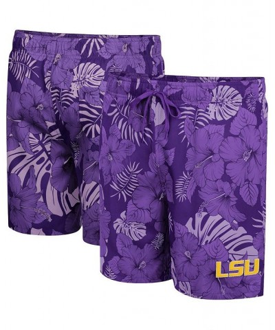 Men's Purple LSU Tigers The Dude Swim Shorts $30.55 Swimsuits