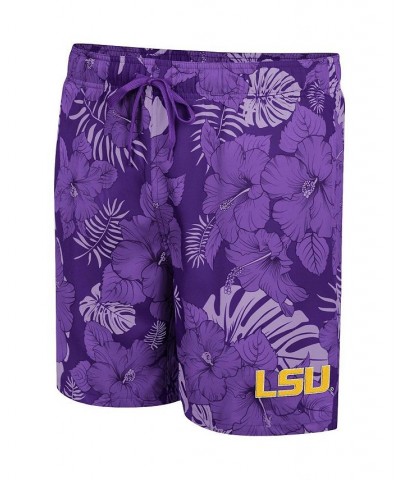 Men's Purple LSU Tigers The Dude Swim Shorts $30.55 Swimsuits