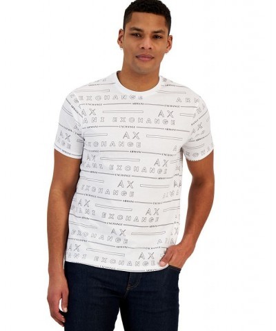 Men's All-Over AX Logo T-Shirt White $21.20 T-Shirts