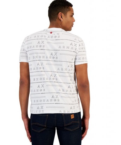 Men's All-Over AX Logo T-Shirt White $21.20 T-Shirts