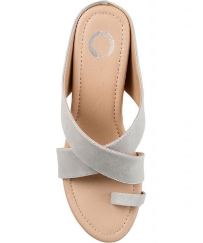 Women's Rayna Wedge Sandal Gray $53.99 Shoes