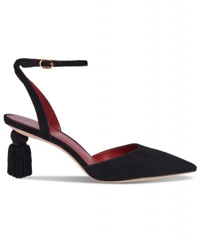 Women's Voila Pointed-Toe Ankle Strap Pumps Black $92.16 Shoes