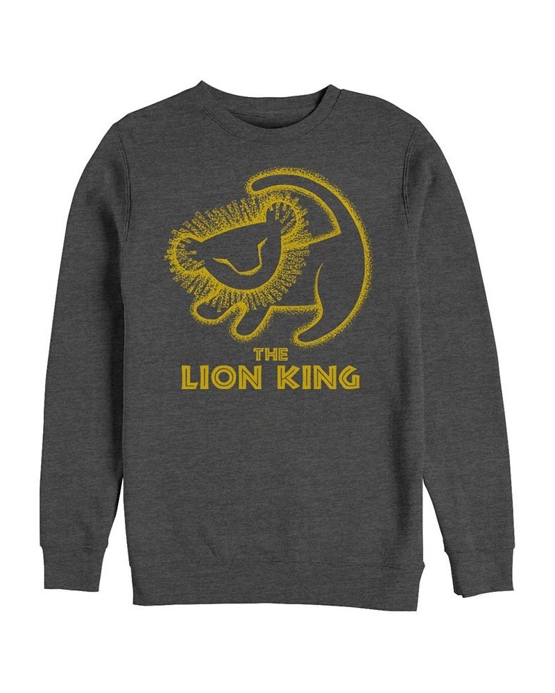 Disney Men's Lion King Simba Cave Painting, Crewneck Fleece Gray $28.59 Sweatshirt