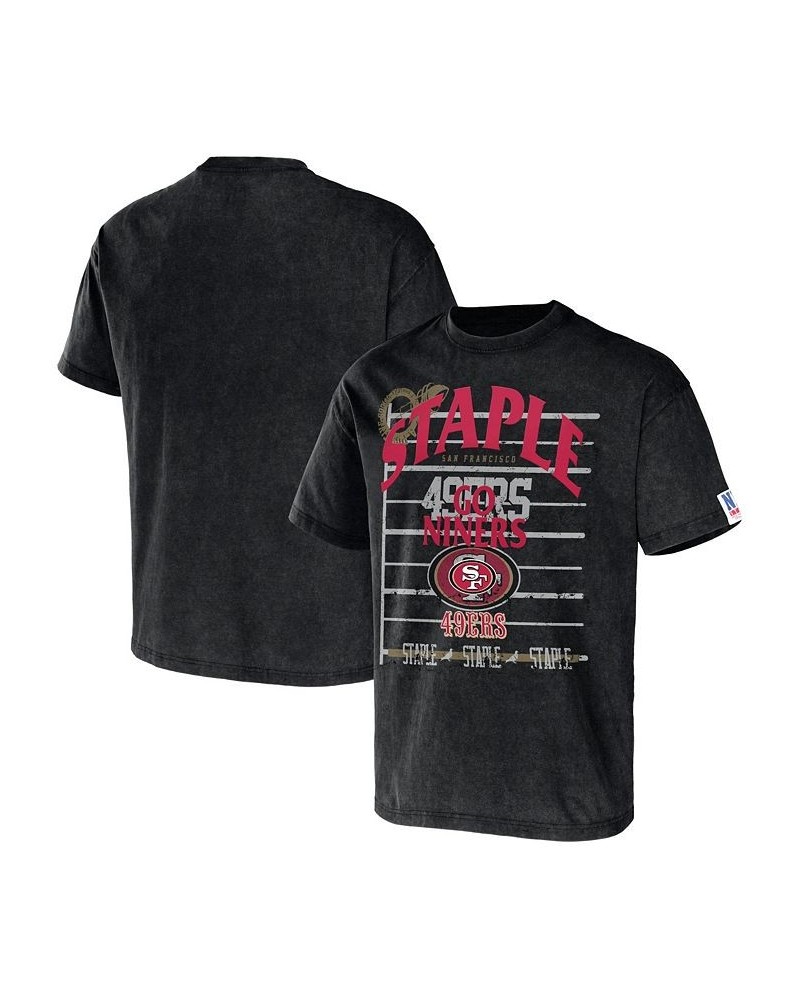 Men's NFL X Staple Black San Francisco 49ers Gridiron Short Sleeve T-shirt $16.40 T-Shirts