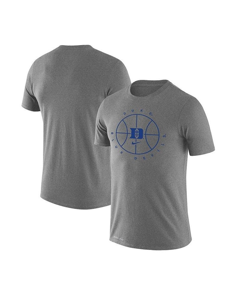 Men's Heathered Gray Duke Blue Devils Basketball Icon Legend Performance T-shirt $20.00 T-Shirts