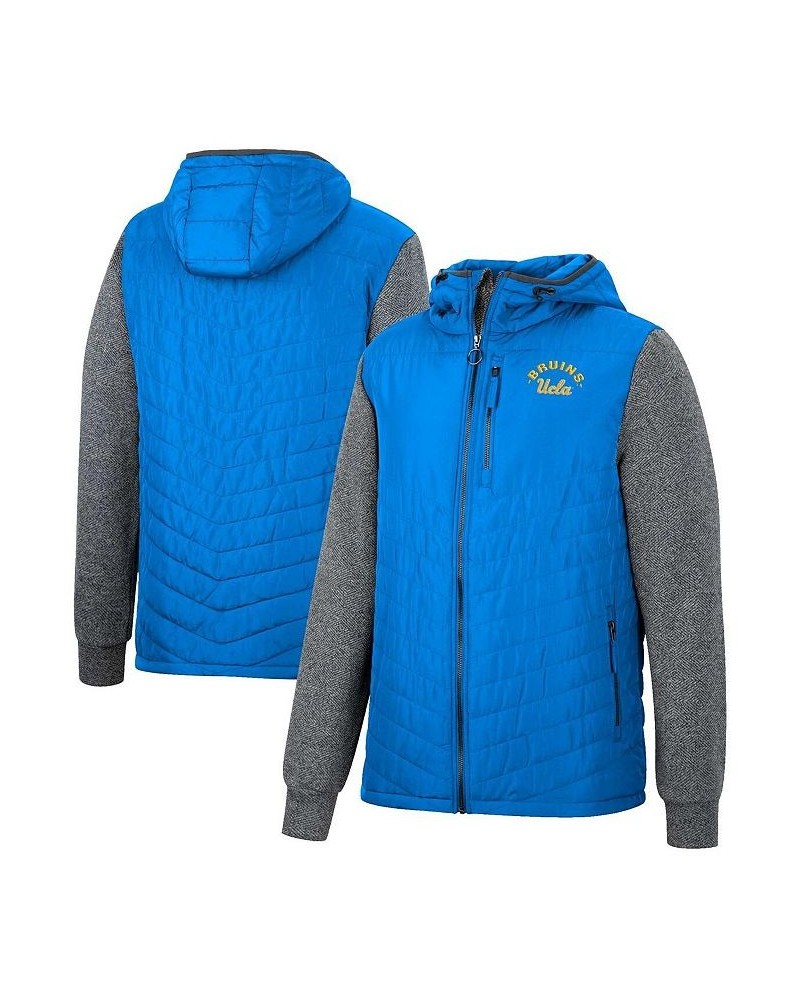 Men's Blue, Charcoal UCLA Bruins Course Herringbone Full-Zip Hoodie $36.90 Jackets