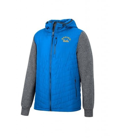 Men's Blue, Charcoal UCLA Bruins Course Herringbone Full-Zip Hoodie $36.90 Jackets