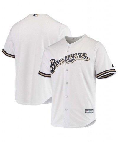 Men's White Milwaukee Brewers Team Official Jersey $47.25 Jersey