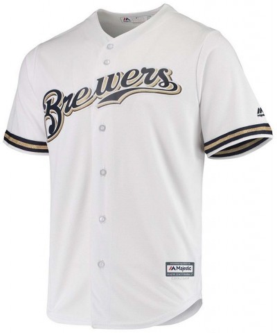 Men's White Milwaukee Brewers Team Official Jersey $47.25 Jersey