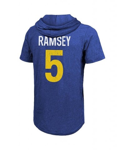 Men's Threads Jalen Ramsey Royal Los Angeles Rams Player Name and Number Tri-Blend Hoodie T-shirt $26.51 T-Shirts