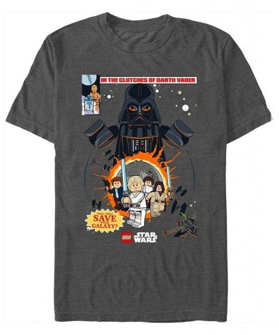 Men's Lego Star Wars Save The Galaxy Short Sleeve T-shirt Gray $17.15 T-Shirts