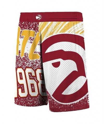 Men's Red Atlanta Hawks Hardwood Classics Jumbotron Sublimated Shorts $43.19 Shorts