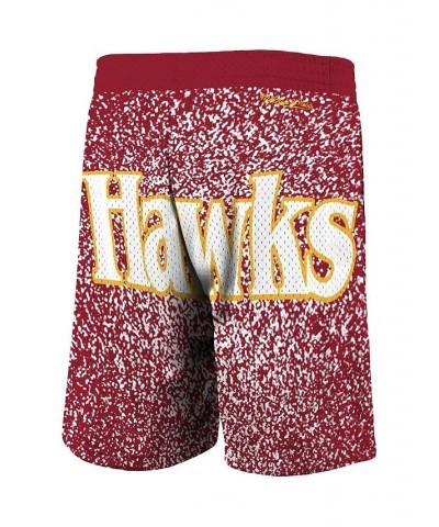 Men's Red Atlanta Hawks Hardwood Classics Jumbotron Sublimated Shorts $43.19 Shorts