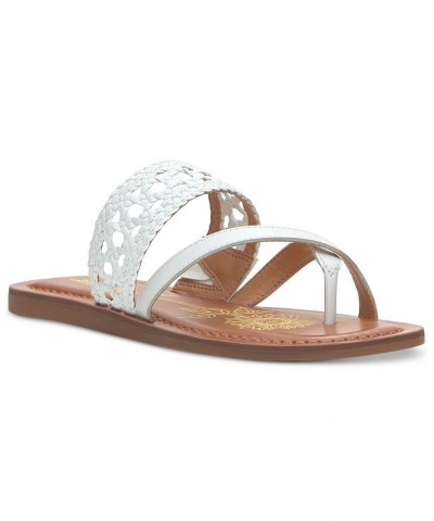 Women's Beckery Woven Flat Sandals White $37.95 Shoes