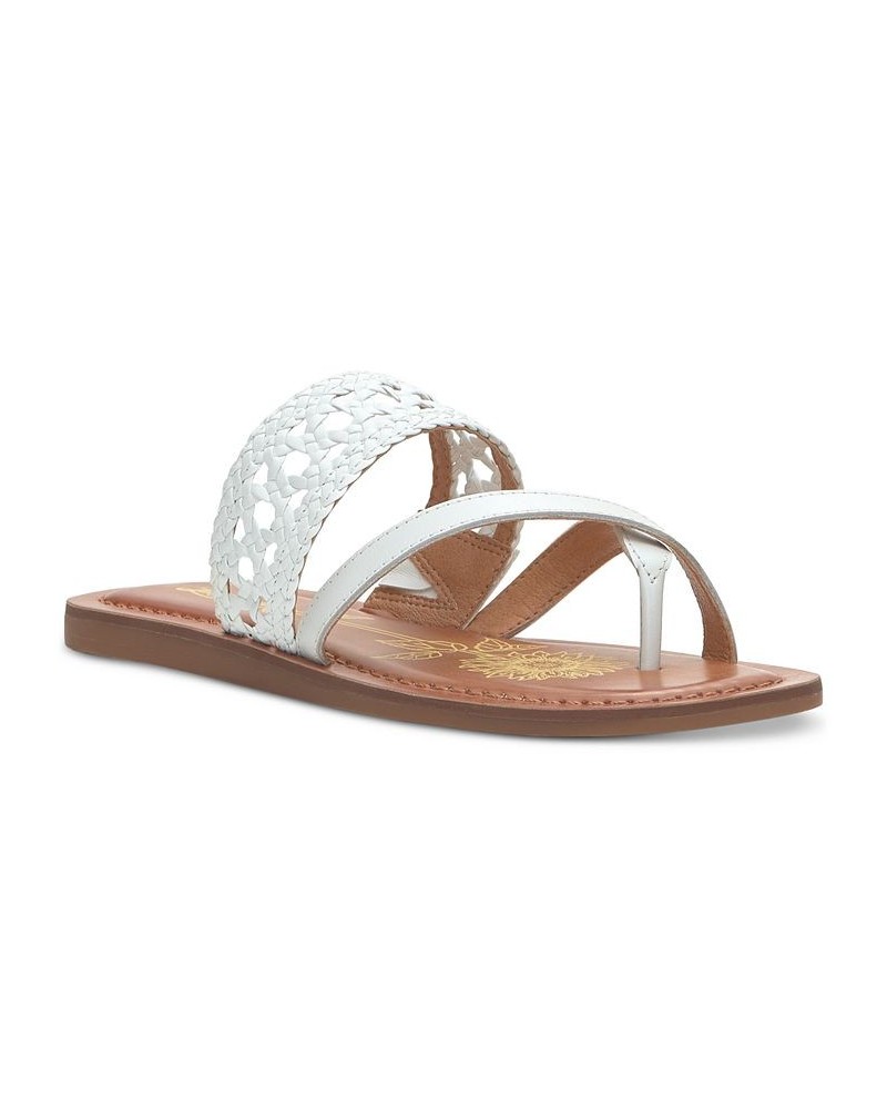 Women's Beckery Woven Flat Sandals White $37.95 Shoes