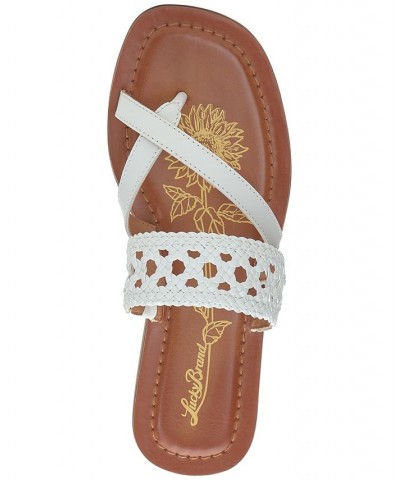 Women's Beckery Woven Flat Sandals White $37.95 Shoes