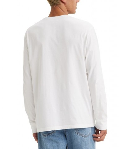 Men's Relaxed-Fit Logo Long-Sleeve T-Shirt White $18.90 T-Shirts