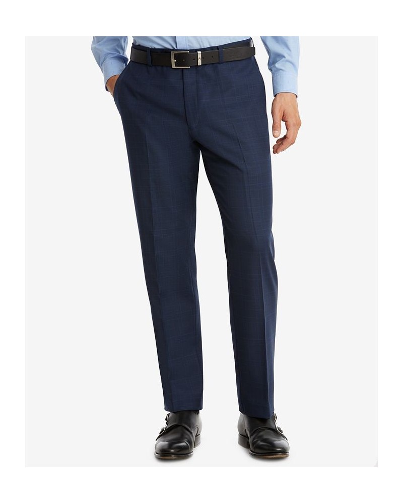 Men's Modern-Fit TH Flex Stretch Suit Pants Blue $47.25 Pants