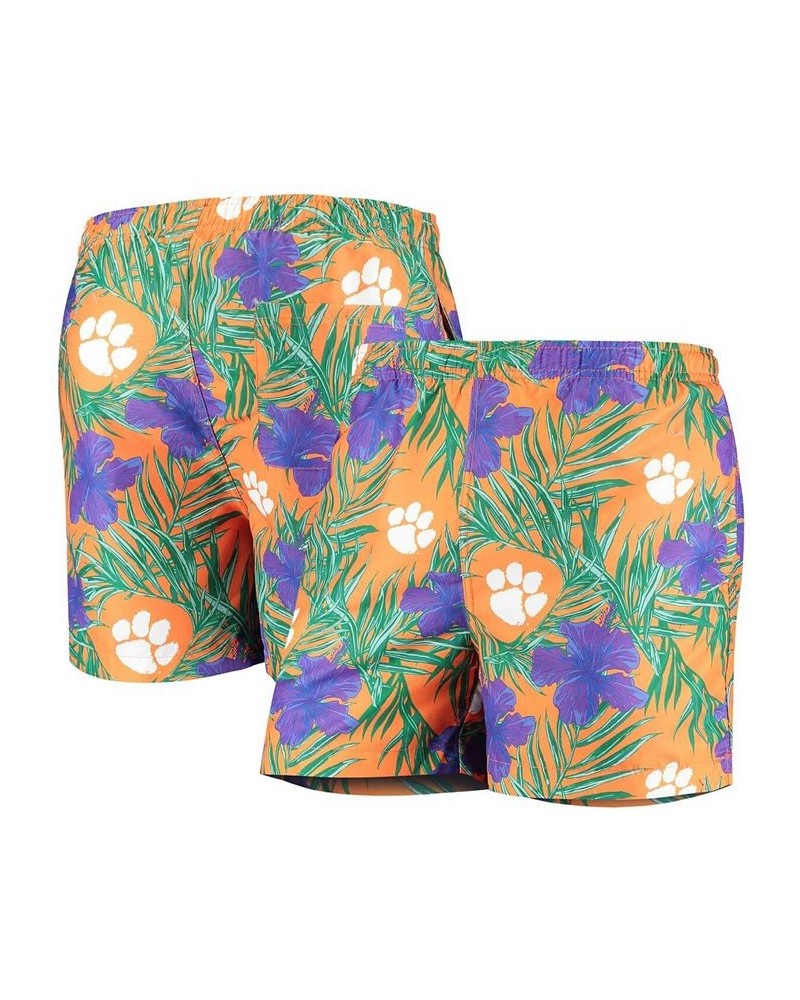 Men's Orange Clemson Tigers Swimming Trunks $29.63 Swimsuits