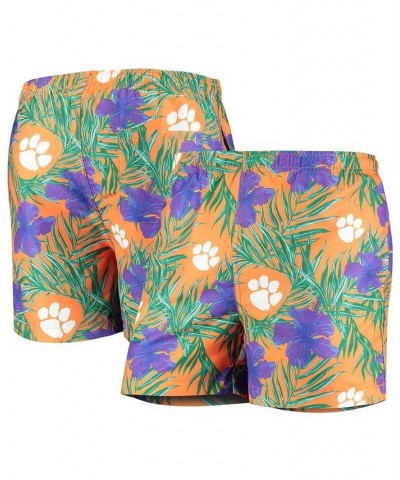 Men's Orange Clemson Tigers Swimming Trunks $29.63 Swimsuits