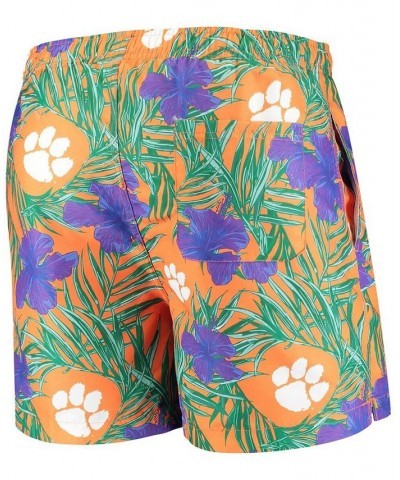 Men's Orange Clemson Tigers Swimming Trunks $29.63 Swimsuits