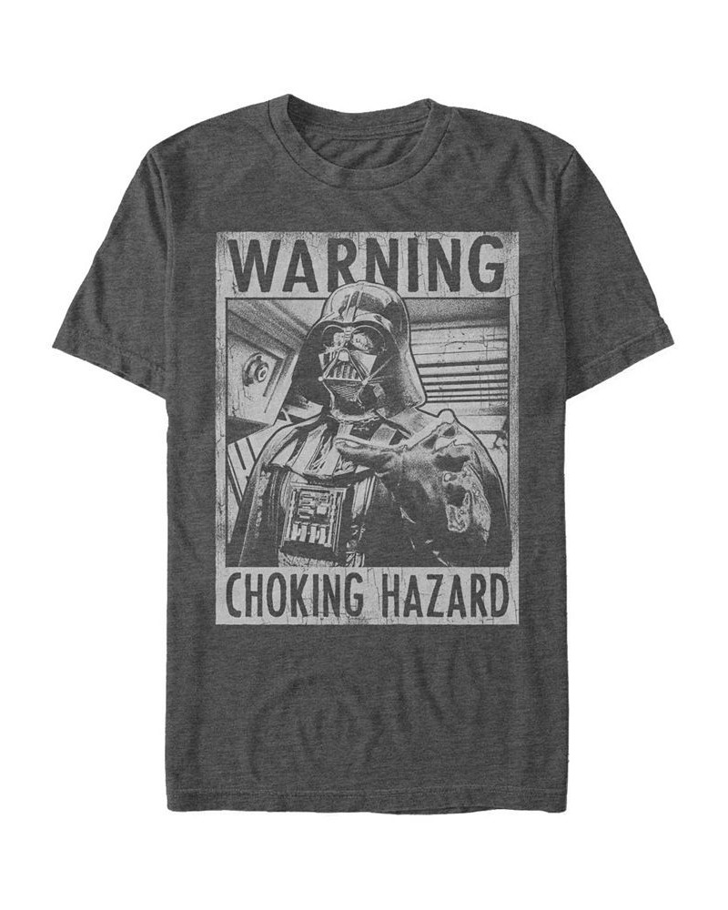 Star Wars Men's Classic Darth Vader Choking Hazard Short Sleeve T-Shirt Gray $17.84 T-Shirts