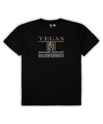 Men's Black Vegas Golden Knights Big and Tall Lodge T-shirt and Pants Sleep Set $22.56 Pajama