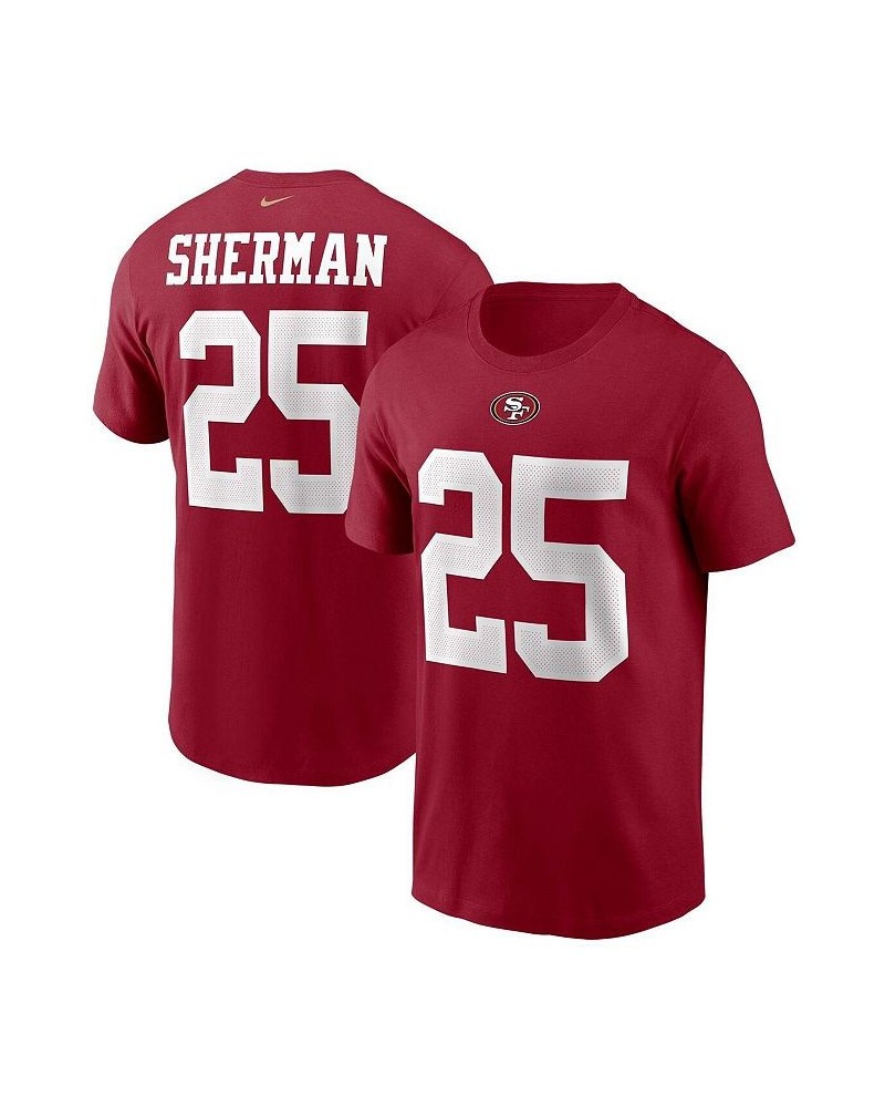 Men's Richard Sherman Scarlet San Francisco 49ers Name and Number T-shirt $15.84 T-Shirts