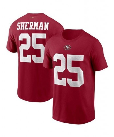 Men's Richard Sherman Scarlet San Francisco 49ers Name and Number T-shirt $15.84 T-Shirts