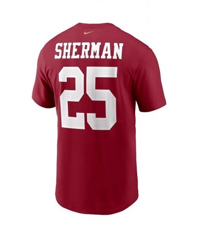 Men's Richard Sherman Scarlet San Francisco 49ers Name and Number T-shirt $15.84 T-Shirts