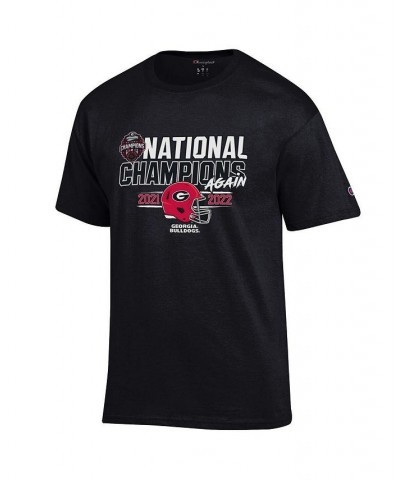 Men's Black Georgia Bulldogs Back-To-Back College Football Playoff National Champions T-shirt $19.60 T-Shirts