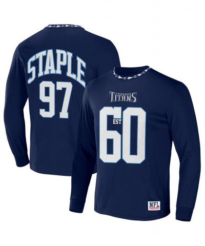 Men's NFL X Staple Navy Tennessee Titans Core Long Sleeve Jersey Style T-shirt $28.19 T-Shirts