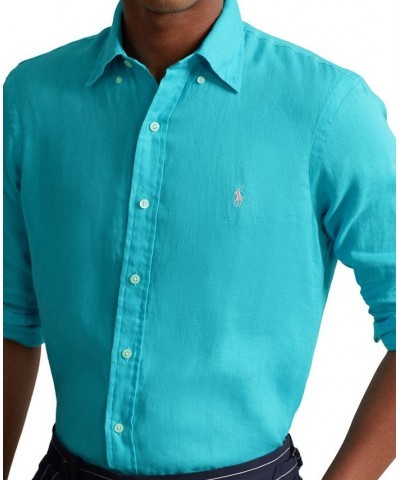 Men's Classic Fit Linen Shirt PD06 $22.02 Shirts