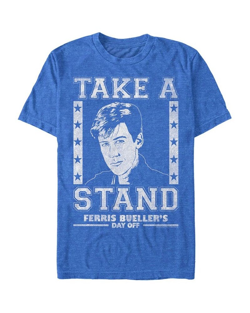 Day off Men's Take A Stand Short Sleeve T- shirt Blue $20.99 T-Shirts