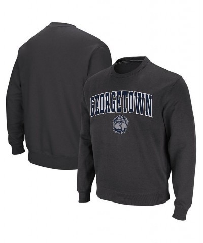 Men's Charcoal Georgetown Hoyas Arch and Logo Crew Neck Sweatshirt $25.20 Sweatshirt