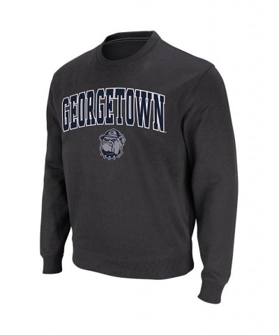 Men's Charcoal Georgetown Hoyas Arch and Logo Crew Neck Sweatshirt $25.20 Sweatshirt