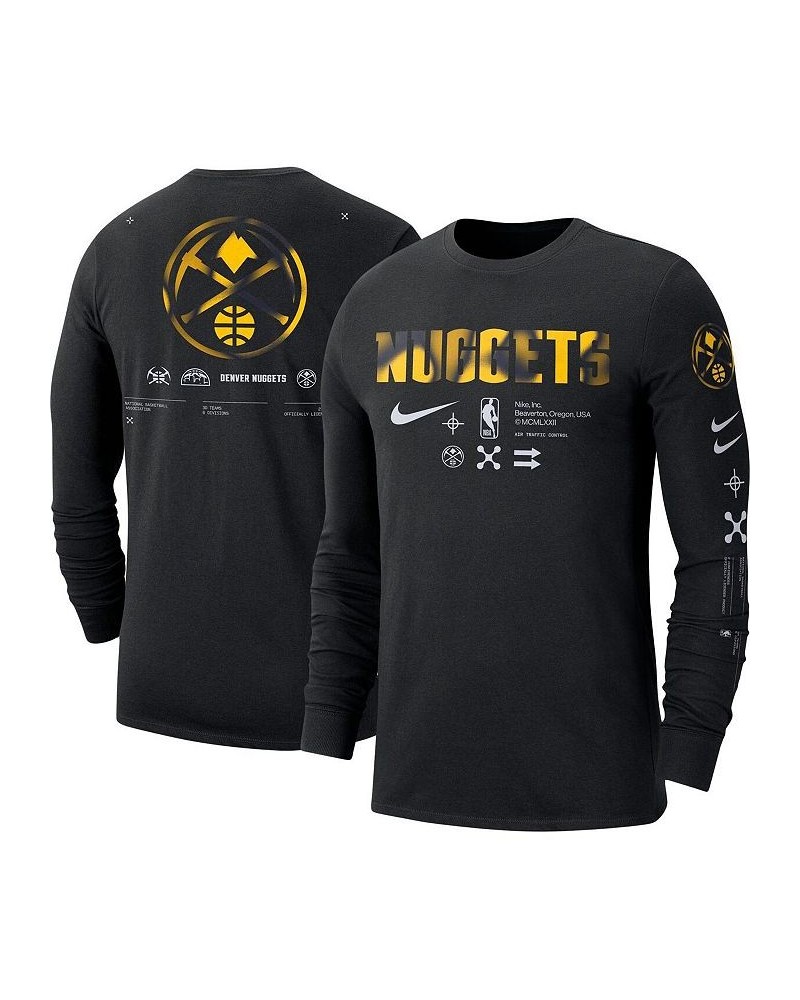 Men's Black Denver Nuggets Essential Air Traffic Control Long Sleeve T-shirt $29.63 T-Shirts