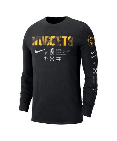 Men's Black Denver Nuggets Essential Air Traffic Control Long Sleeve T-shirt $29.63 T-Shirts