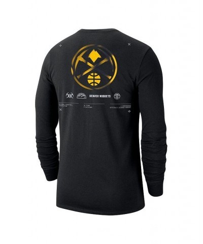 Men's Black Denver Nuggets Essential Air Traffic Control Long Sleeve T-shirt $29.63 T-Shirts