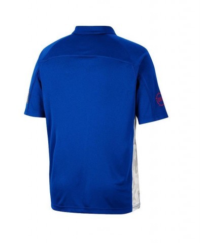 Men's Royal Kansas Jayhawks OHT Military-Inspired Appreciation Snow Camo Polo Shirt $33.59 Polo Shirts