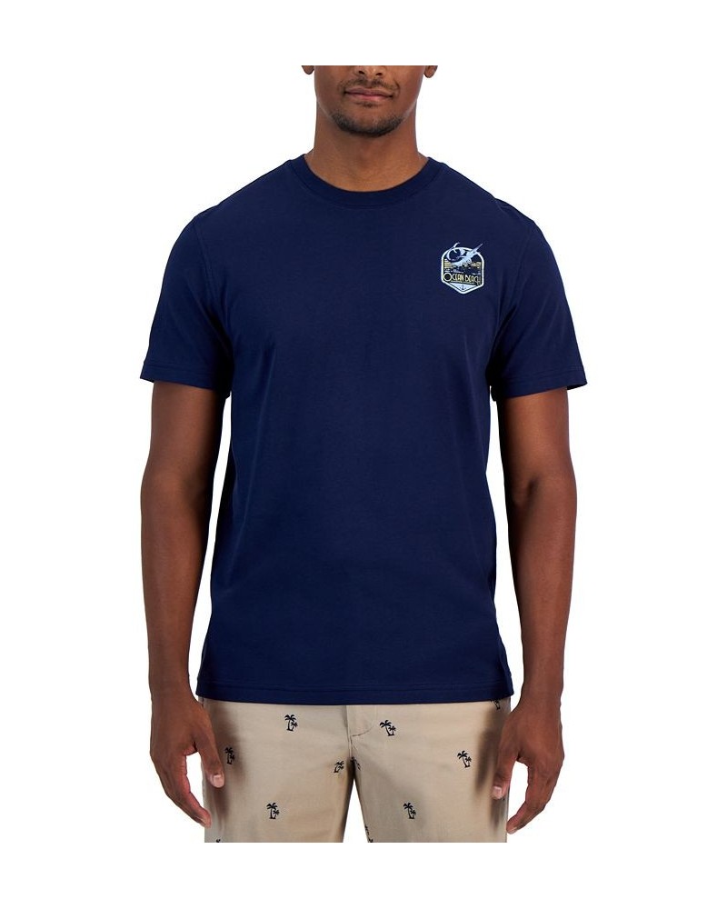 Men's Ocean Beach Classic-Fit Graphic T-Shirt Blue $10.56 T-Shirts