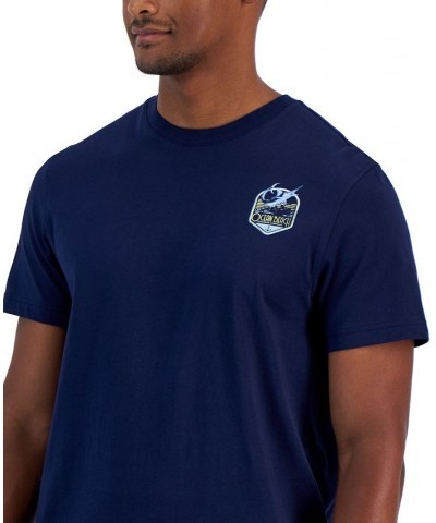 Men's Ocean Beach Classic-Fit Graphic T-Shirt Blue $10.56 T-Shirts