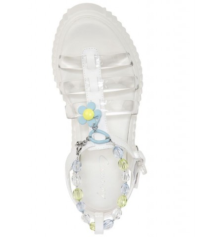 Ester Embellished Fisherman Platform Sandals White $52.32 Shoes