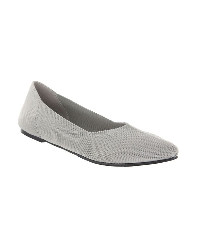 Women's Kerri Pointed Toe Flat Gray $33.60 Shoes