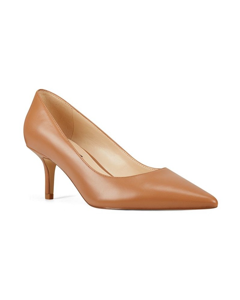 Women's Arlene Kitten Heel Pointy Toe Pumps Tan/Beige $39.60 Shoes